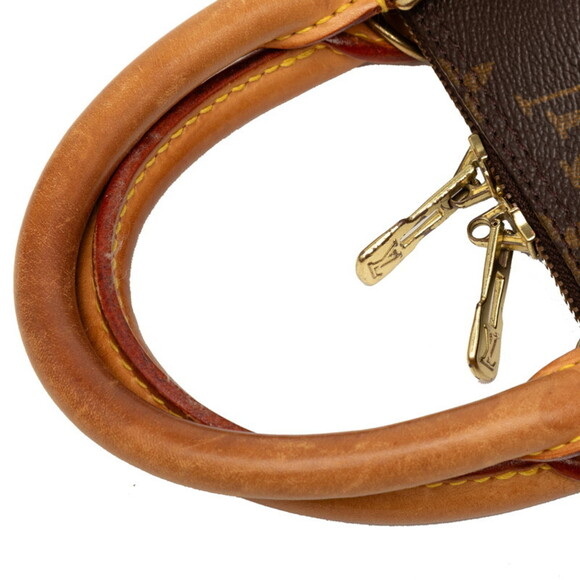 LOUIS VUITTON Authentic Brown Monogram Leather Alma PM Bag - Picture 5 of 8